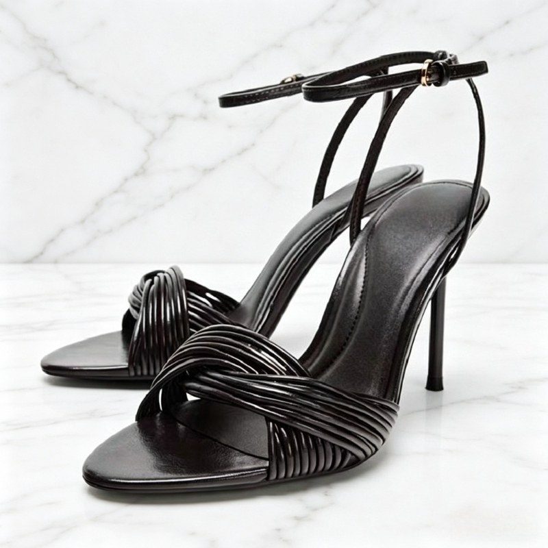 Women Shoes Branded - Fashion Crossover Front Straps Stiletto Sandals