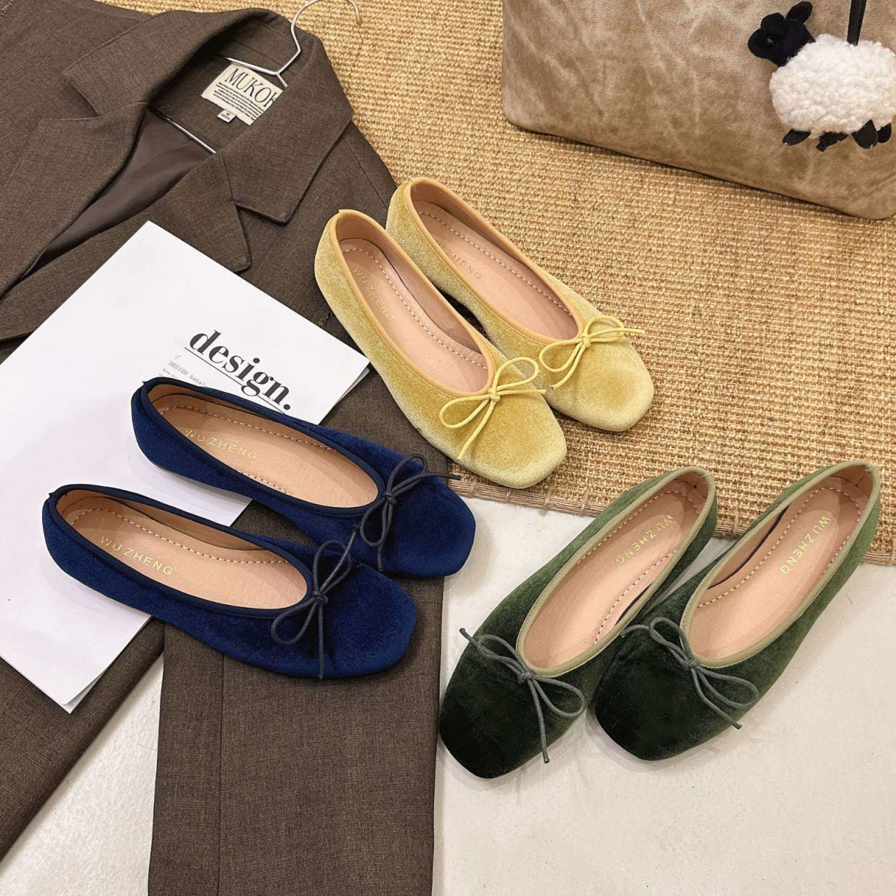 Women'S Shoes Quality - French-style high-end velvet ballet flats for