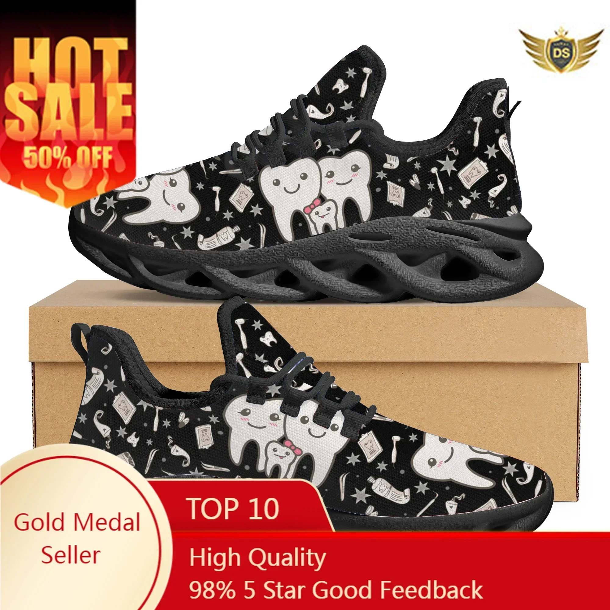 Women'S Shoes Casual Sneakers - Cute Dental Design Sneakers Ladies Casual