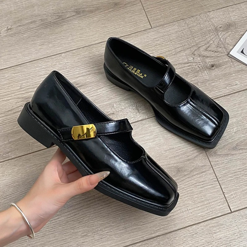 Women'S Shoes Quality - French Style Square Toe Low Heel