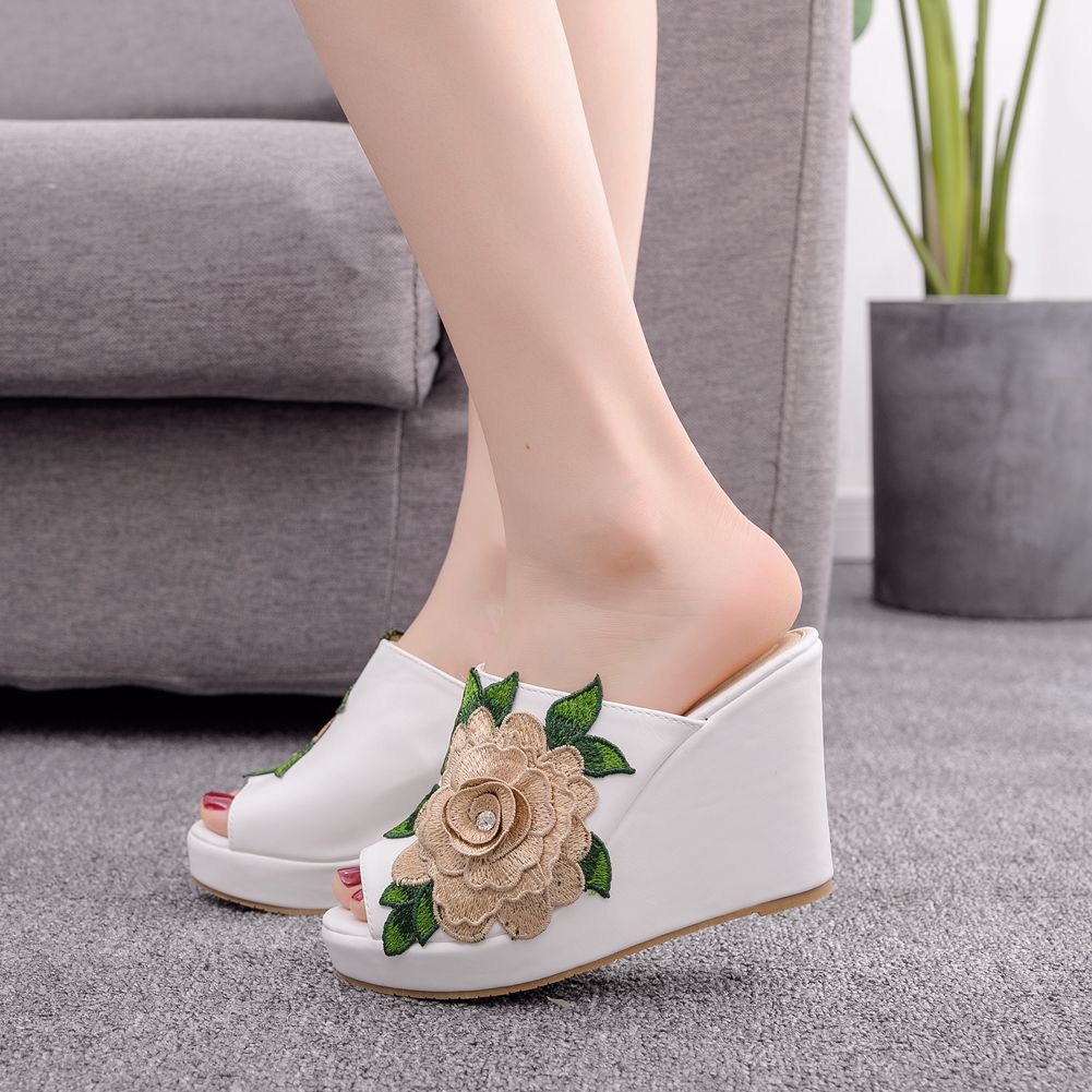 Women'S Shoes Quality - Womens Flower Open Toe Fashion Slip