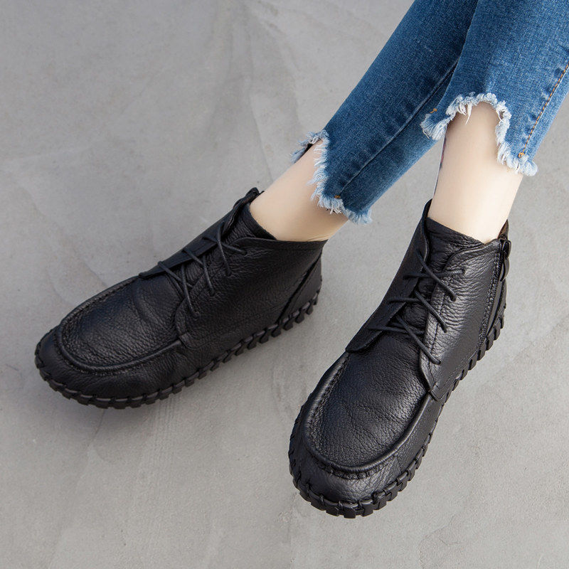 Real Leather Boots Women's Aut - Women'S Shoes Big Feet review and price