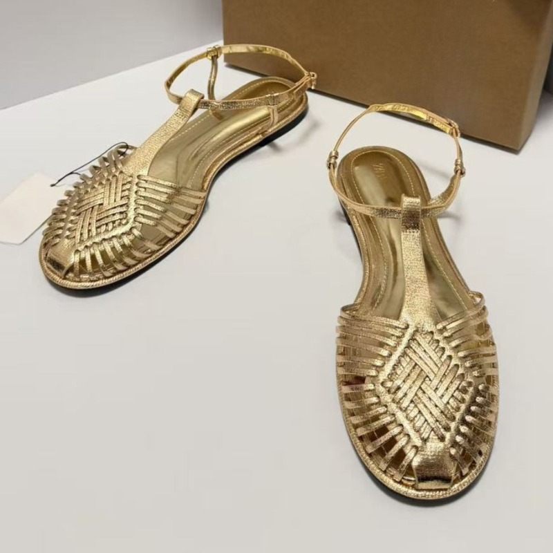 Woven T-Strap Flat Sandals for - Women'S Shoes Big Feet review and price