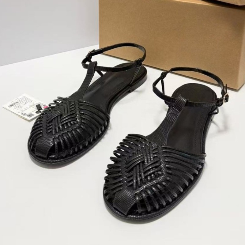 Woven T-Strap Flat Sandals for - Women'S Shoes Big Feet review and price