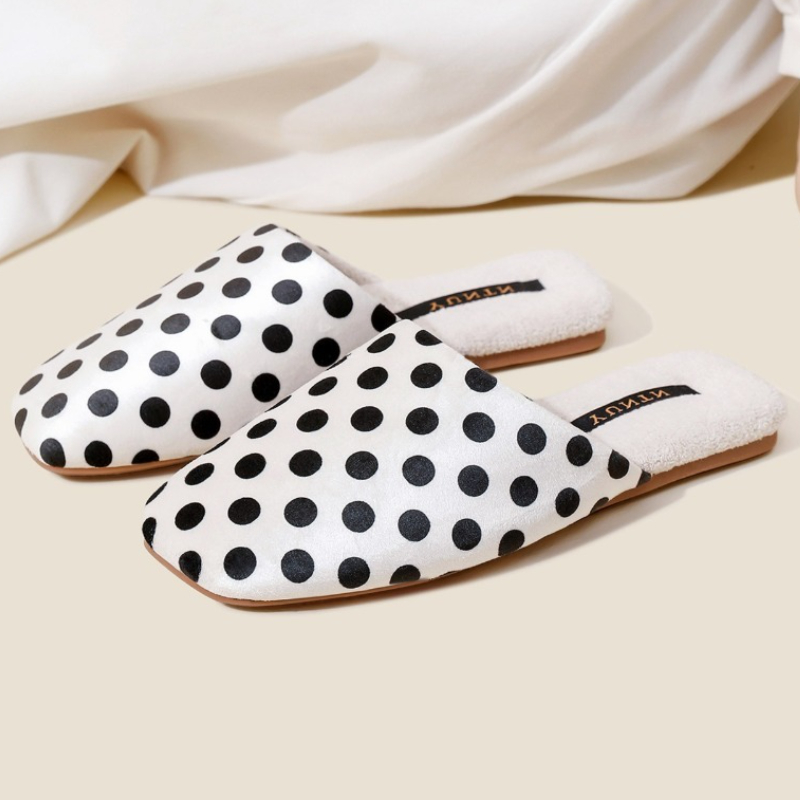 Retro Polka Dot Design Flat Sl - Women'S Shoes Quality review and price
