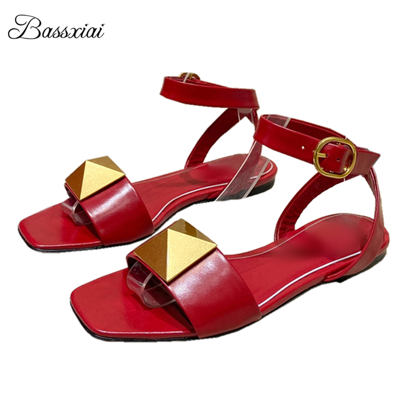 Big Rivet Buckle Decor Sandals - Women'S Shoes Big Feet review and price