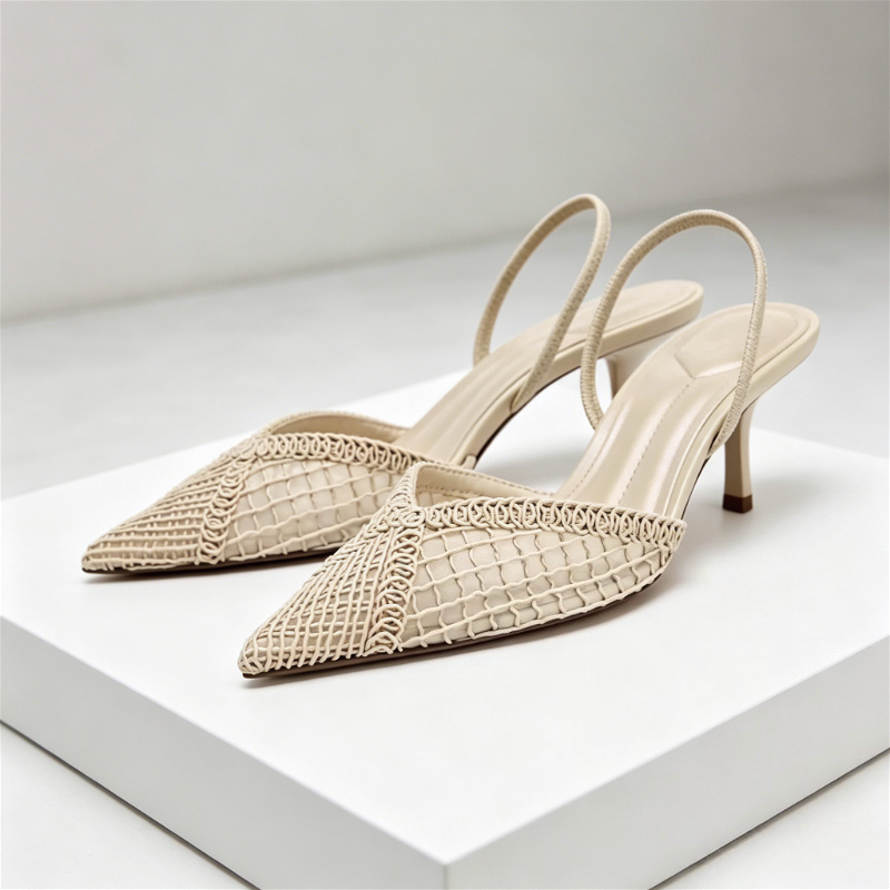 Mesh Woven Heeled Sandals Wome - Women Shoes Branded review and price